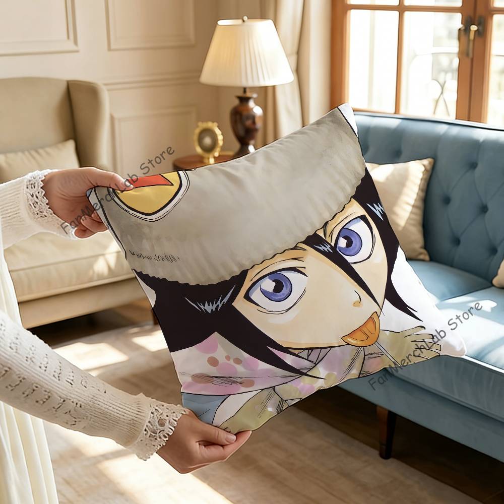 RRukia AnimeE KuchikiS Pillow Case For Sofa Decor Car Office Room Printing Cushion Cover Decorations and Protector