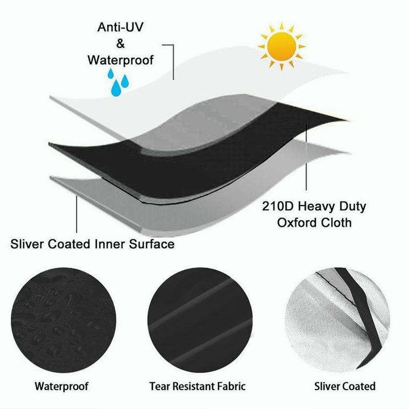 Waterproof Rain Wheelchair Cover for Electric Manual Folding Wheelchairs Black