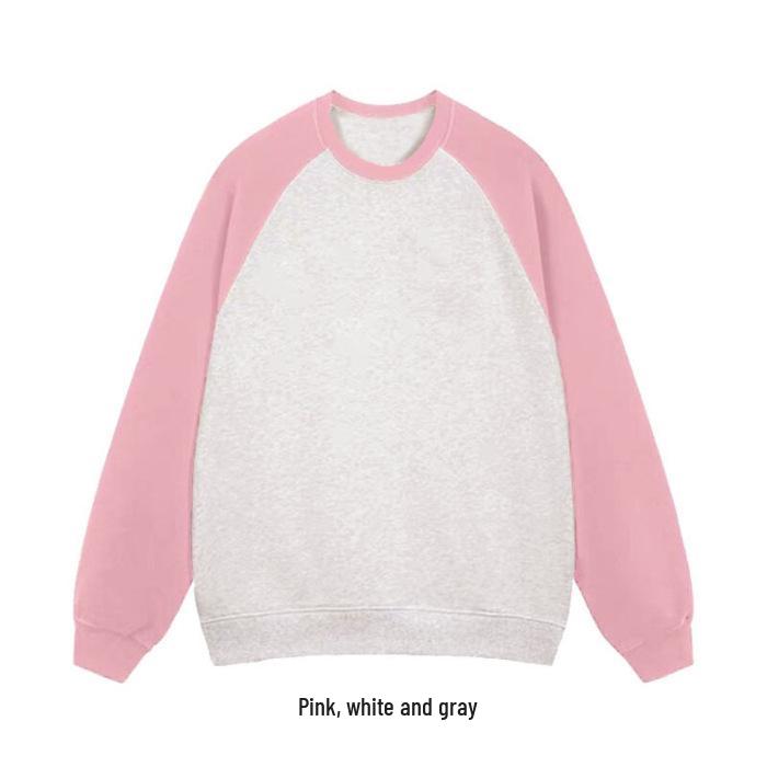 European Style Women's Bloom Print Raglan Hoodie - Autumn/Winter