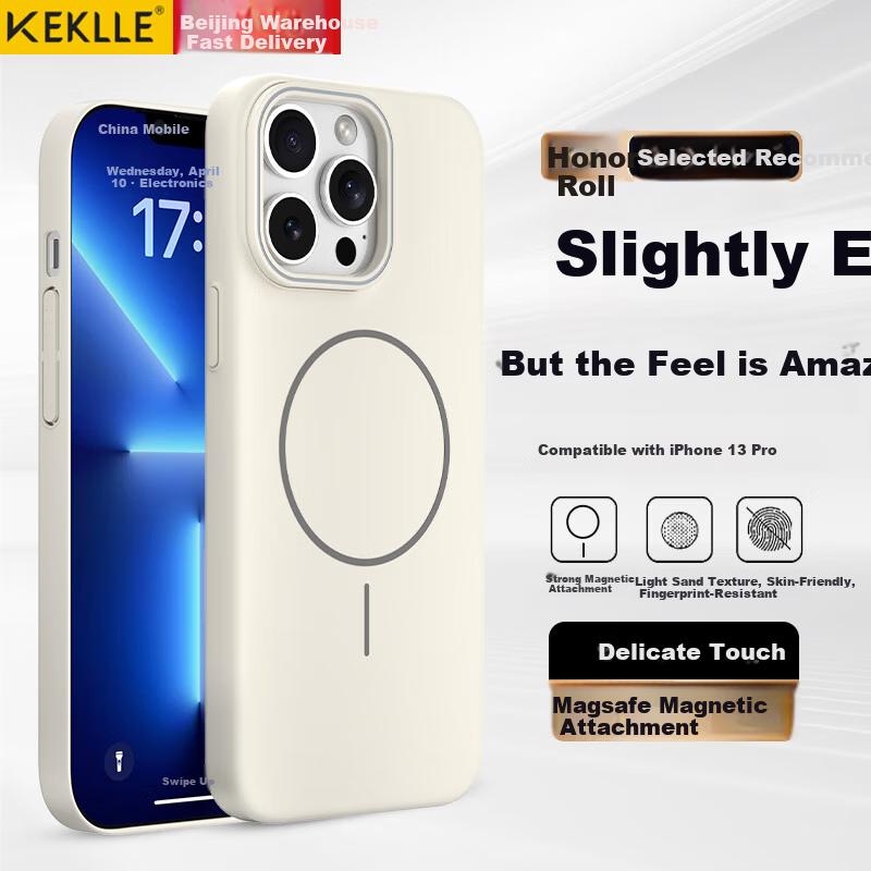 KEKLLE iPhone 13 Pro Case Magnetic Wireless Charging Matte Shockproof Protective Cover Peak Rock Color