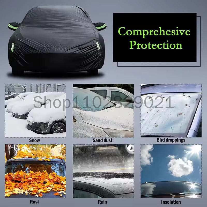 For Tesla Model 3 Full Car Cover - Outdoor Universal Full Body Cover With Side Zipper, Waterproof Dustproof Sunshield