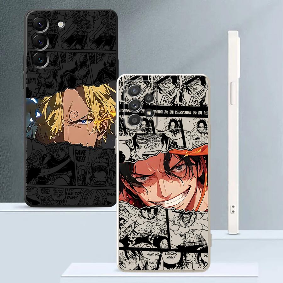 Чехол для телефона для Samsung Galaxy A15 A16 A24 A22 A52 A36 A26 A13 A14 A35 A51 A11 A12 A34 One Piece Ретро Смешной