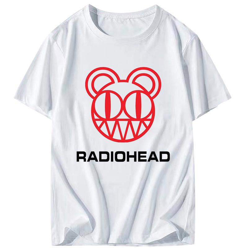 Винтажная футболка Radiohead Мужская Мода Рок-группа женская футболка Футболка Мальчиковая Футболки топ Короткий рукав Camisetas Мужская одежда