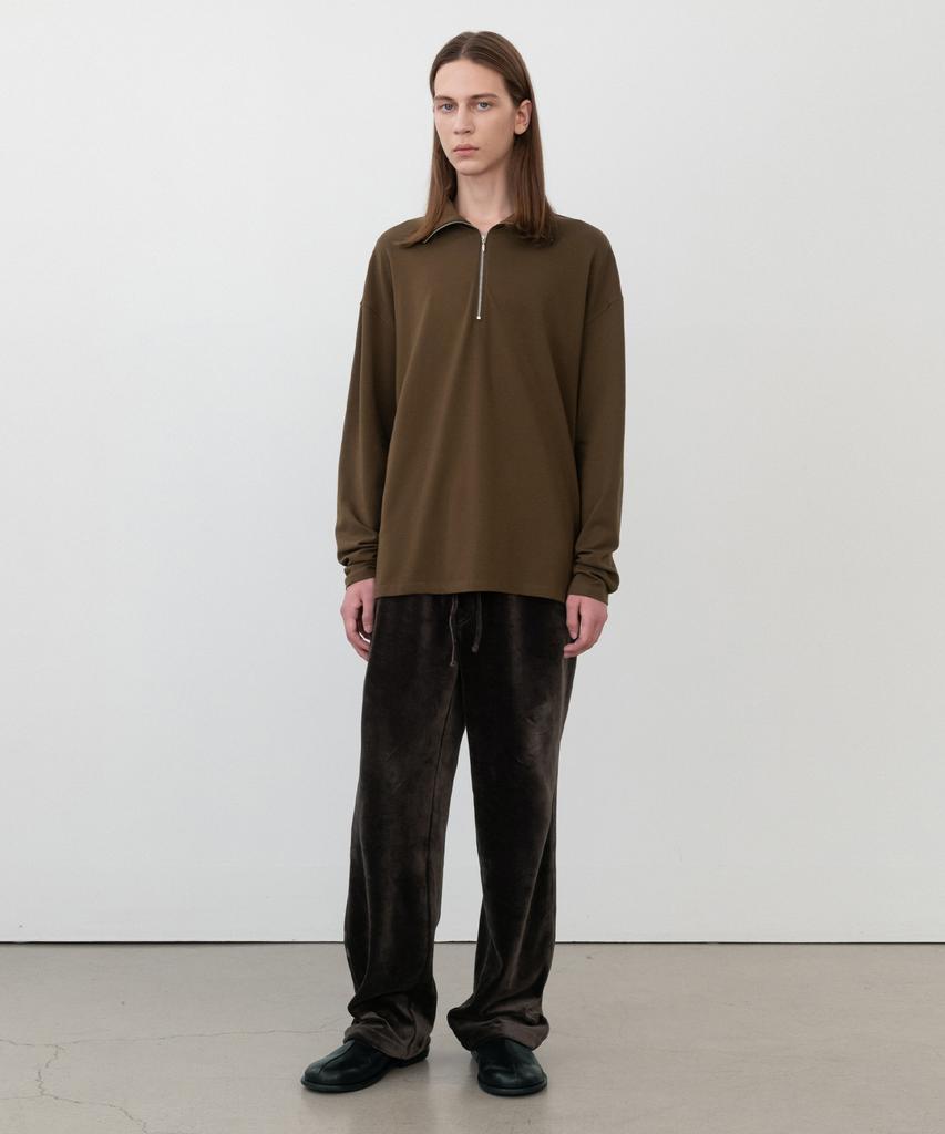 INSILENCE Velour Pants Dark Taupe