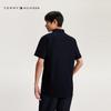 Tommy Hilfiger Мужская эластичная оксфордская рубашка с коротким рукавом