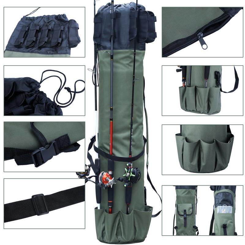 Fishing Bag 120cm Convenient High Capacity Fishing Rod Bag Black/green Fishing Bag Outdoor Sports Fishing