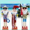 Дед Мороз Пляжный Щелкунчик Портативный Деревянный Подарок Мультяшные Игрушки Рождественское Украшение
