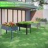 2PCS Galvanized Raised Garden Bed Outdoor with Legs 48×18×32in Metal Elevated Raised Planter Box for Backyard Patio Balcony 300