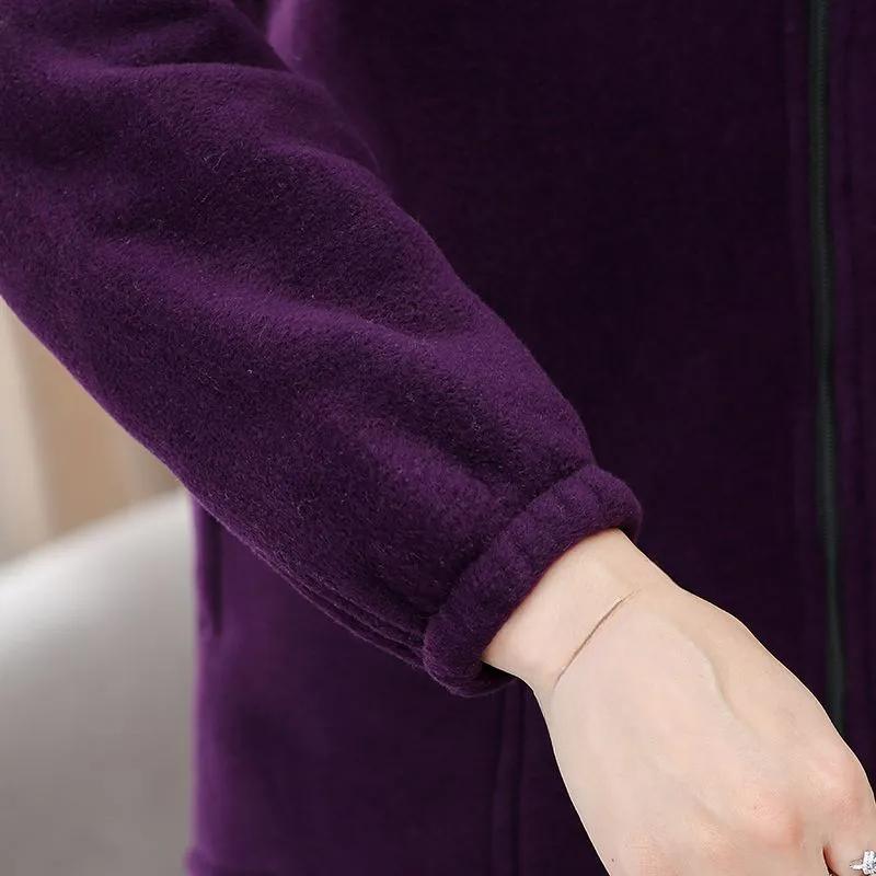 Зимняя утолщенная теплая куртка с плюшевой подкладкой, новый женский топ из полар-флиса, свободный и тонкий флис