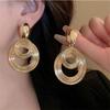 Exaggerated Fashion Metal Circle Dangle Earrings  for Women Girl Gift Jewelry Wholesale