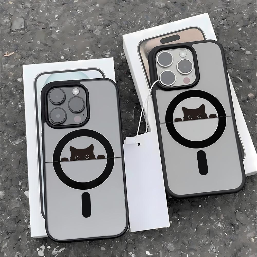 Магнитный чехол для телефона для iPhone 11 12 17 14 15 Pro Max 15 14 16 Pro 13 14 15 16 Противоударный чехол Магнитное кольцо Mag-Safe Задняя крышка