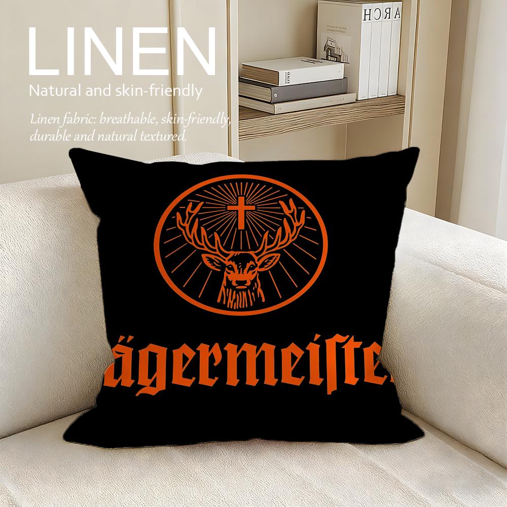 Brand Jagermeister Cushion Cover Pillowcase Set Pcs x x Breathable Washable Sofa Cushion Cover