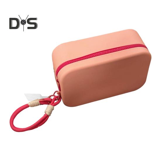 Силиконовая сумка для хранения большой емкости, водонепроницаемая застежка-молния, портативная косметичка, органайзер для косметики