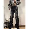 Джинсы JYL мужские расклешенные American Vintage с пуговицами, плиссированные, узкие, с подворотами, джинсовые