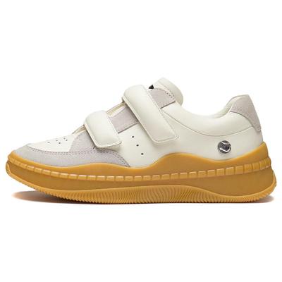 Li Ning Blank прочные дышащие низкие спортивные повседневные туфли женские кроссовки белые серые AGCT058-2