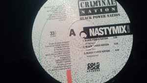 12-дюймовая пластинка CRIMINAL NATION - Black Power Nation IGU761041PROMO Nastymix Record 1990 США Рэп и хип-хоп/R&B Б/У