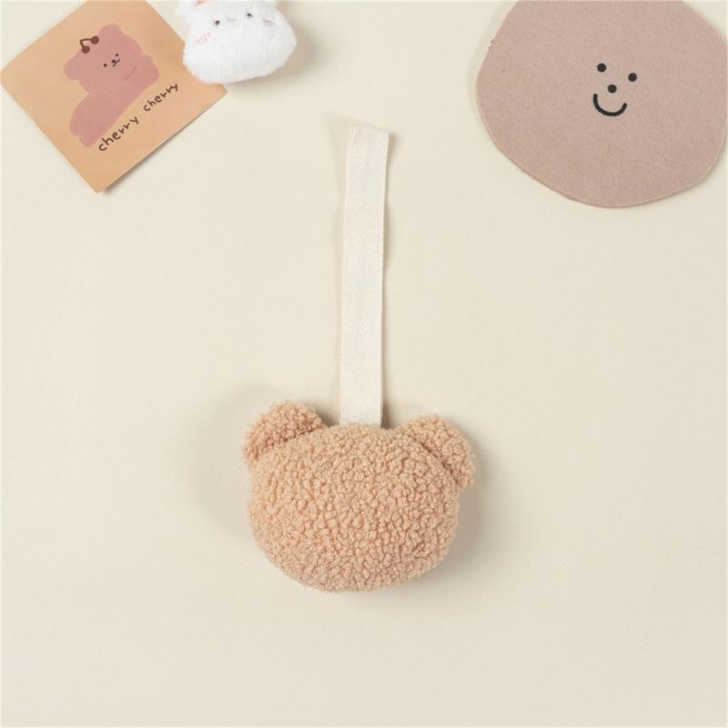 Baby Pacifier Holder with Bear Pendant Newborn Pacifier Clip Plush Teether Pendant Safe & Durable Pacifier Pendant Decor