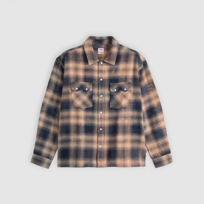 Мужская рубашка Levi's с длинным рукавом, свободного кроя, в стиле вестерн 0085p0001