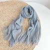 Retro Relax Soft Comfortable Cotton Linen Scarf Chic Pleated Women's Autumn Winter Unisex Long Scarves 75*210cm