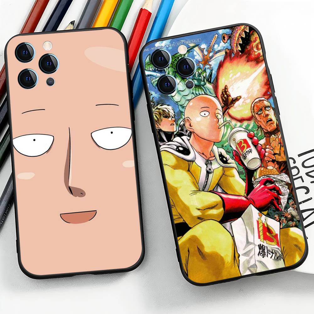 Чехол Saitama из One-Punch Man для iPhone 17 Air 16 Pro Max 15 14 13, полноразмерный, противоударный, с поддержкой MagSafe
