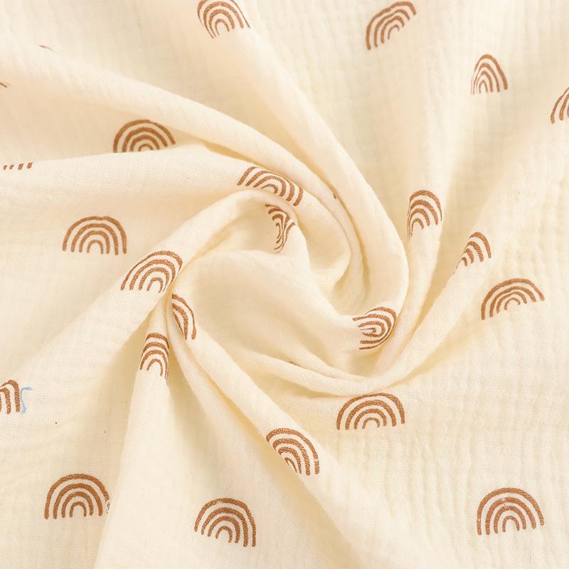 Двухслойный мультяшный радужный хлопковый марлевый слюнявчик-полотенце