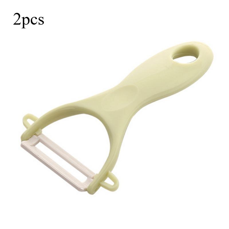 2 шт. Кухонная утварь Бытовая овощечистка Кухонные гаджеты Нож для очистки овощей Многофункциональный Нож для очистки дыни Керамический нож для очистки овощей Бытовая овощечистка