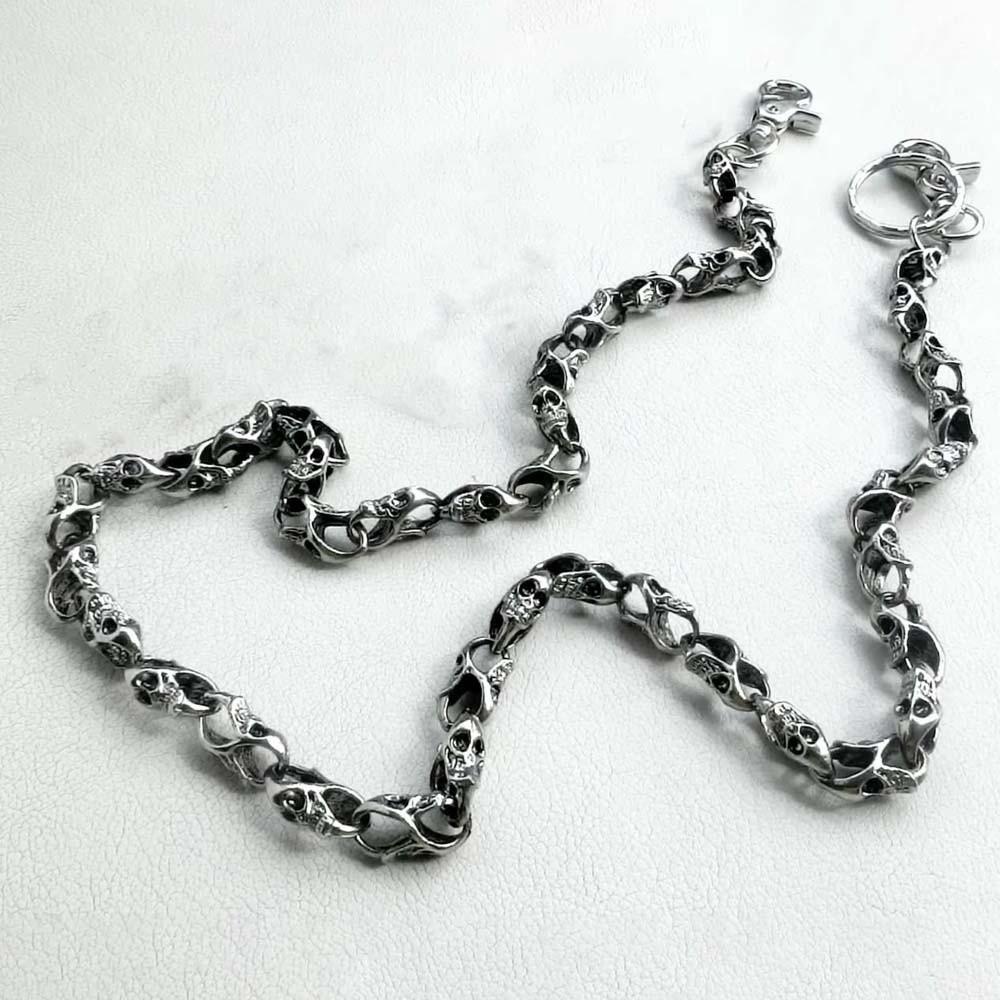 Cool Men's Jeans Chain Y2K Punk Zinc Zinc Alloy Waist Decor Vintage Skull Pants Chain Gift