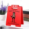 1/2/3Pcs Caution Overstimulated Desk Sign Cowboy Frog Hold On Partner I'm Overstimulated Mini Table Sign Home Office Decoration Coworkers Gag Gift
