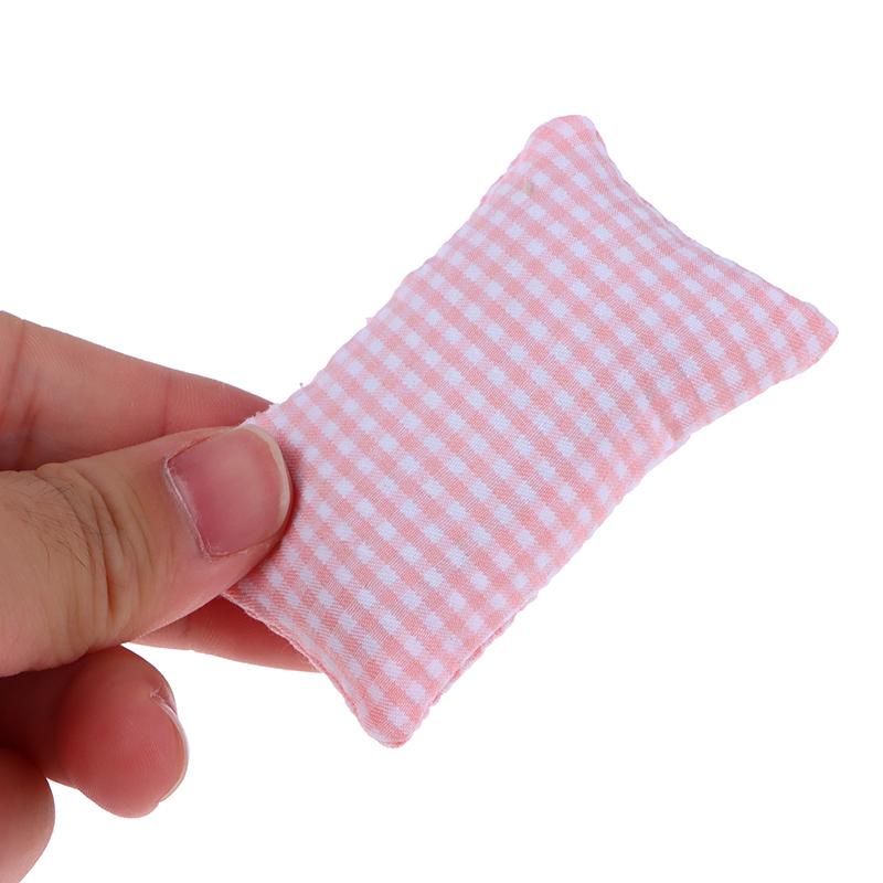 1Pcs 1/12 Dollhouse Miniature Furniture Toys Flower Pillow Cushions For Sofa Couch Bed For For Doll House Throw Pillow