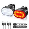 Bicycle Rear Light USB Rechargeable Waterproof Bike Safety Warning Light For MTB Helmet Pack Bag Tail Light Cycling Taillight 1PC/1Pair