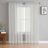 Striped Sage Green Sheer Curtains for Kids Bedroom Living Room Voile Window Curtains Tulle Drapes