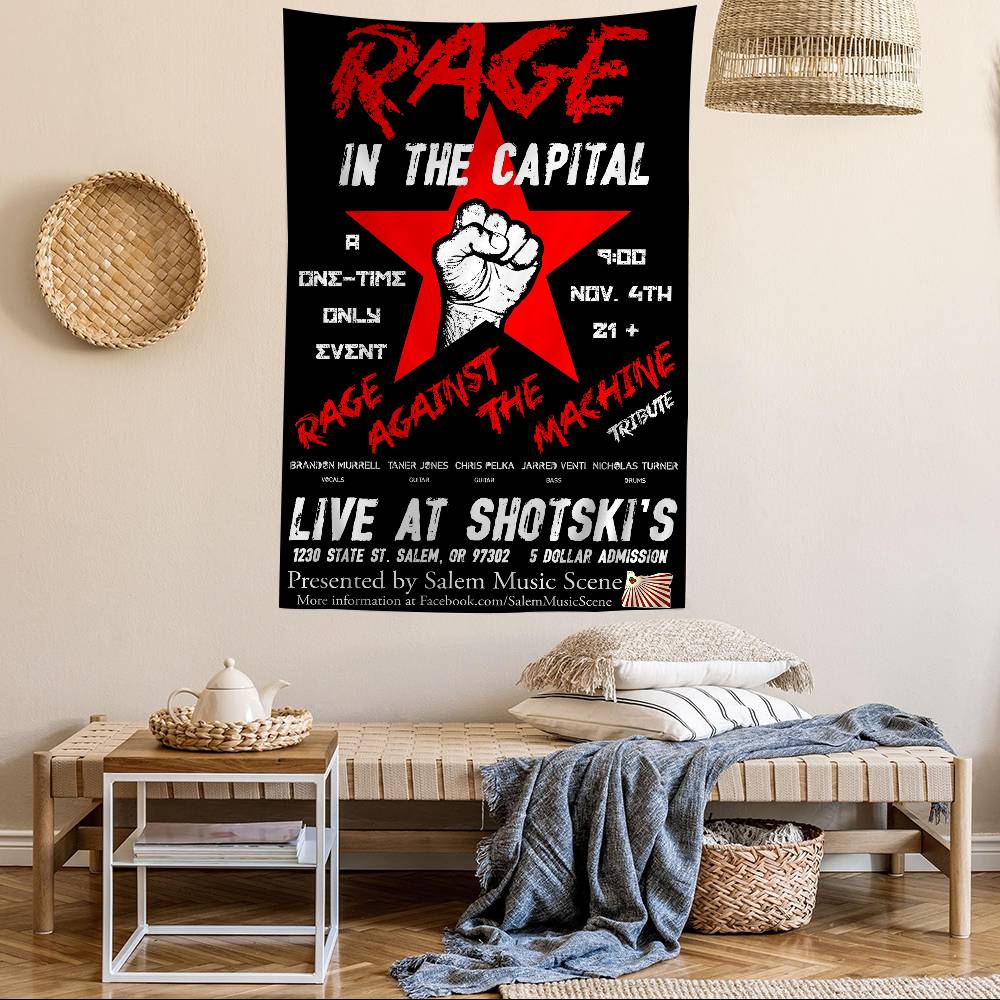 Rock Band Rage Against The Machine Классический Цветной Гобелен Настенный Подвесной Подвесной Таро Хиппи Настенные Ковры Декор Стены Комнаты в Общежитии