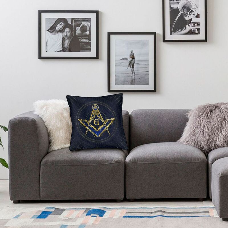Чехол на подушку с символом сглаза масона 35x35 см, роскошная наволочка Masonic Mason, украшение для дома, наволочка для дивана с принтом