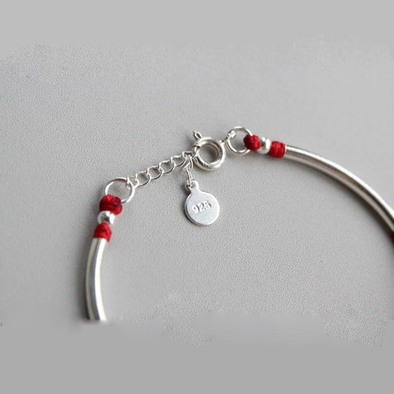 La Monada красная нить для рук, браслет из стерлингового серебра 925 пробы, колокольчик, красная нить, веревочные браслеты для женщин, серебро 925 пробы