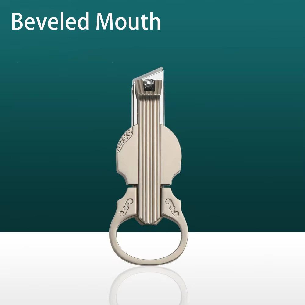 Gifts Violin Shape Nail Clippers Stainless Steel Anti-splash Manicure Tools with Bottle Opener Flat Slanted Head Nails Trimmer