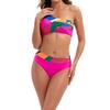 Women's Sexy Split Swimsuit One Shoulder Bikini Print Small Fresh Swimsuit