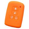 [ИКТ] Силиконовый чехол для смарт-ключа для автомобилей Toyota, 4 кнопки, сдвиг с обеих сторон, оранжевый,