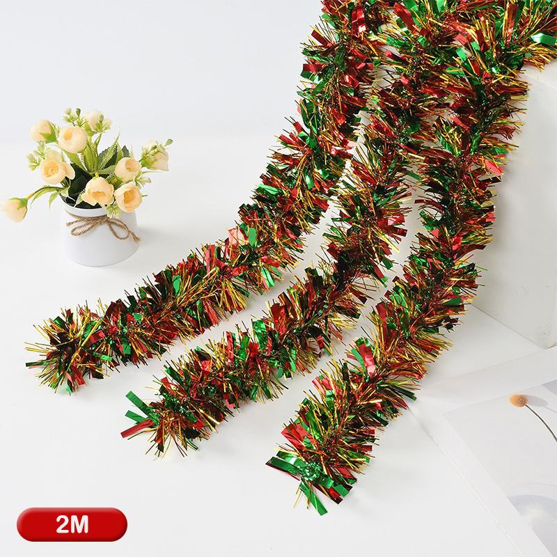 2/5/10 м Сделай сам Рождественские украшения Полоска Разноцветные полоски Венок Рождественская блестящая гирлянда Мишура Лента