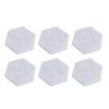 12PCS Hexagon Acoustic Panels High Density Sound Absorbing Panels Sound Proof Beveled Edge Wall Panels 14x12x7cm Silver