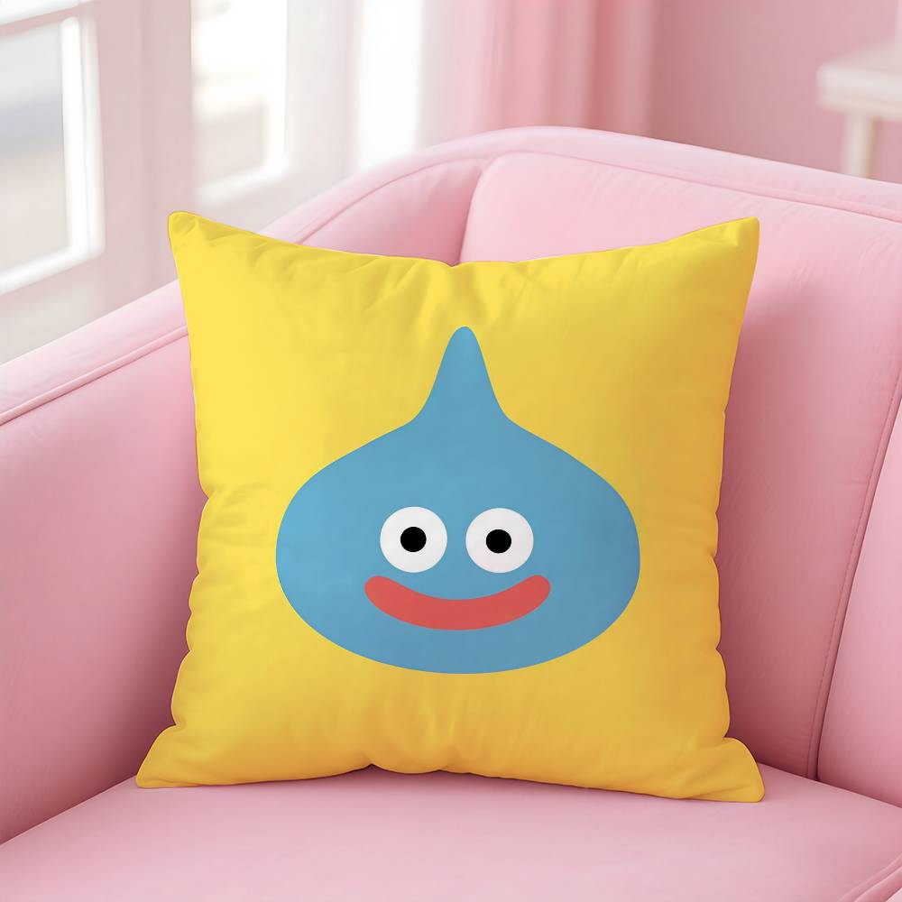 D-Dragon Quest Слайм Аниме Наволочка Противопылевая Наволочка Невидимая Молния Шелковистый Короткий Плюш Чехол на Подушку для Дивана