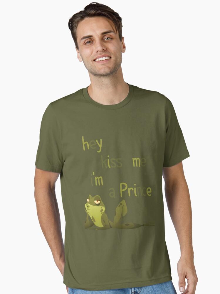 The Princess and the Frog kiss me i'm a prince funny frog lol Essential T-Shirt