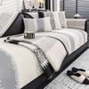 Осенний домашний чехол из шенилловой ткани в полоску Funda Sofa Mat Non-slip Anti-cat Sofa Cushion Couch Sofa Covers Mat