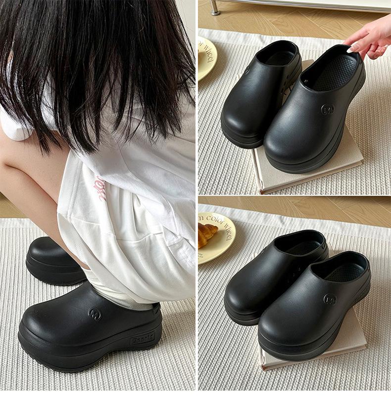 Унисекс мюли с закрытым носком: Шлепанцы медсестры из ЭВА, на одной лямке, пляжные сандалии, обувь для повара