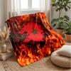 Morocco Football Printed Flannel Blanket Skin Friendly Warm Decorative Throw for Indoor Couch Bed Daily Use