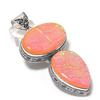 Orange Triplet Opal Handmade 925 Sterling Silver Jewelry Pendant 3.35" h0B52