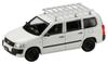 HJ64 1/64 Scale Toyota Probox Custom Version with Roof Carrier (White) - Finished Product