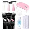 Набор для наращивания ногтей Инструменты для нейл-арта Стартовый набор с 15 мл полигеля для ногтей УФ-лампа