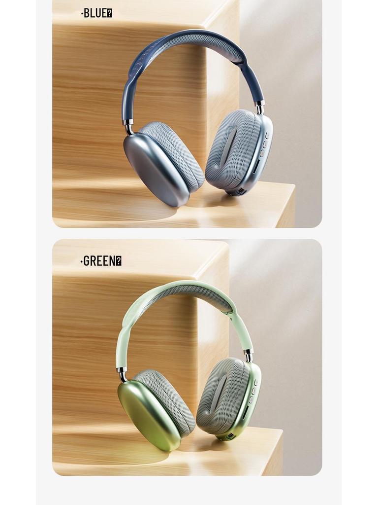 P9PROMAX Over-Ear Bluetooth Headphones, Type-C, Ultra-Long Battery Life Wireless Earbuds