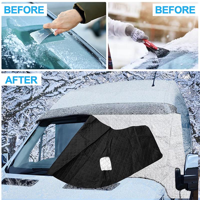 RV Windshield Cover For Fiat Ducato Peugeot Boxer Citroen Relay Durable Sunshade & Snow Protection Cover Easy Installation