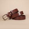 Популярный мужской ремень из коровьей кожи первого слоя, ремень из натуральной кожи, классический мужской универсальный ремень с пряжкой